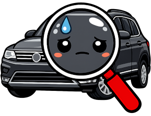 Vehicle with magnifying glass